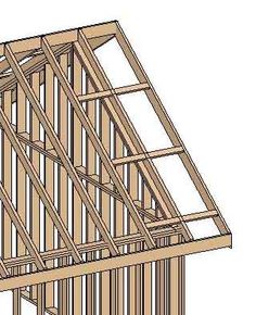 a house frame with the roof trussed off