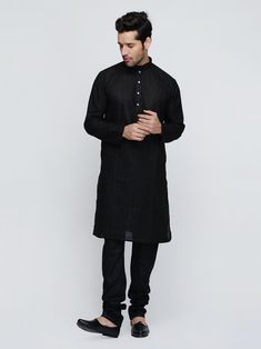 Mens Kurta pajama set mens wedding wear kurta indian kurta | Etsy Black Straight Kurta For Diwali, Black Churidar For Eid, Unstitched Cotton Churidar, Designer Wear Sherwani In Straight Kurta Style, Long Sleeve Kurta With Dabka For Diwali, Straight Cotton Kurta For Eid, Long Sleeve Dabka Kurta For Diwali, Black Straight Kurta For Winter, Designer Long Sleeve Kurta For Diwali