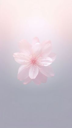 a large pink flower floating in the air