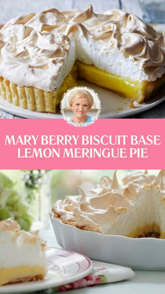 Mary Berry Biscuit Base Lemon Meringue Pie Mary Berry Lemon Meringue Pie, Fluffy Meringue, British Food Traditional, Meringue Topping, Meringue Pie Recipes, Food Traditional, Sugar Replacement