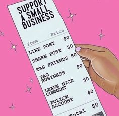 a person holding up a small business receipt