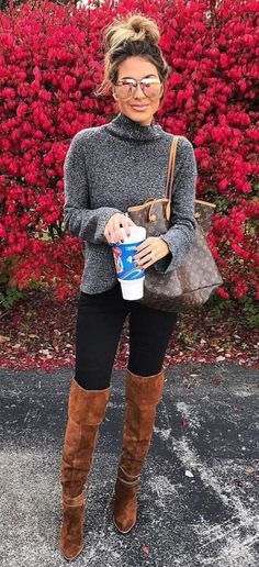 grey black brown. why didn't i think of this color combo?! Fall Night Outfit, Fall Outfits For Work, Complete Outfits, Inspired Outfits, Work Outfits Women, Gardening Ideas, Fall Outfits Women, Night Outfits