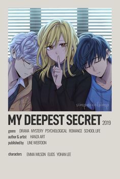 the poster for my deepest secret, which features three young men with blonde hair and blue eyes