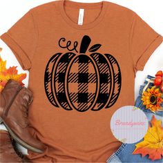 a t - shirt with an image of a pumpkin on it