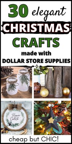 christmas crafts made with dollar store supplies