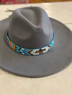 Handmade seed bead cowboy hat band Bead Cowboy Hat, Bead Hat, Cowboy Hat Band, Cowboy Hat Bands, Beaded Hat Bands, Beaded Hat, Hat Band, Cowboy Hat, Seed Bead