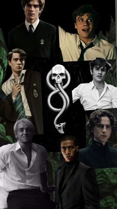 collage of men in suits and ties with the number 8 on their necktie