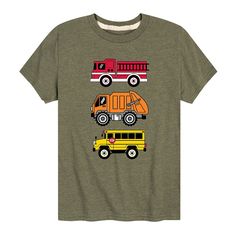 He'll love the fun style of this Boys 8-20 Truck Types Tee. He'll love the fun style of this Boys 8-20 Truck Types Tee. Crewneck Short sleevesFABRIC & CARE Solids: Cotton Heather: Cotton/Polyester Machine wash Imported Size: X Large. Color: Green. Gender: male. Age Group: kids. Pattern: Graphic. Material: Cotton Blend. Playful Tops For End Of School Year Playtime, Cotton Tops For Playtime And Back To School, Casual Tops For Back To School Playtime, End Of School Year Graphic Print T-shirt For Playtime, Casual Tops For Back To School, Playful Back To School T-shirt, Playful Back-to-school T-shirt For Playtime, Playful Crew Neck Tops For Back To School, End Of School Year Graphic Print Tops For Playtime