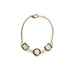 Capture the essence of Victorian charm with the Mixed Shapes Gold Watch Chain Choker. This unique jewelry piece blends functionality with elegance, making it perfect for those who appreciate statement pieces Key features: Two gold square watch faces and one gold circular-shaped watch face Versatile design suitable for casual and semi-formal occasions Big clasp to make it easy to put on and remove Adjustable - All jewelry has extenders for a comfortable fit The watch faces come with a new battery Classic Gold Jewelry As Fashion Accessory, Timeless Stainless Steel Bracelet Strap Jewelry, Timeless Stainless Steel Jewelry With Bracelet Strap, Rectangular Metal Jewelry With Adjustable Chain, Elegant Rectangular Gold Jewelry And Watches, Vintage Jewelry With Adjustable Rectangular Chain, Vintage Rectangular Jewelry With Adjustable Chain, Timeless Metal Bracelet Strap Jewelry, Timeless Metal Jewelry With Bracelet Strap