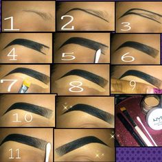 How To Draw On EyebrowsAlways start of by drawing a line underneath then colour in. Thanks please like share and save By Emily All ⛄️❄️ Makeup Order, How To Draw Eyebrows, Makeup For Black Skin, Makeup Artist Tips