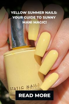 Exploring the current nail trends for the sunny season, one cannot overlook the prominence of yellow summer nails. The vibrant hue has captured attention and become a standout choice for adding a pop of color to your look. Embrace the sunny vibes with this trendy shade on your nails and elevate your style effortlessly. more in the telegram Cute Yellow Nails, Current Nail Trends, Yellow Summer Nails, Pastel Nail Colors, Lime Nails, Yellow Nail Designs, Neon Yellow Nails, Birthday Nail Designs, Almond Nail Art