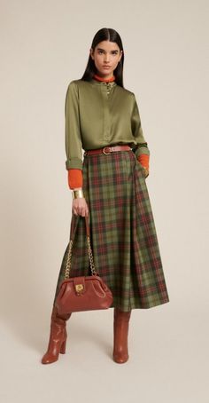 Tartan Fashion, Plaid Skirt, 가을 패션, Mode Inspiration, Fall Winter Outfits, Vintage Stil, Skirt Fashion