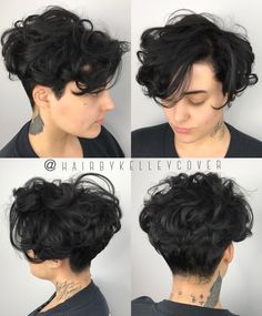 Short haircut for girls undercut Girls Undercut, Pixie Haircuts With Bangs, Undercut Curly Hair, Androgynous Hair, Girls Short Haircuts, Pixie Haircut For Thick Hair, Undercut Pixie