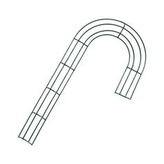 a drawing of a metal arch on a white background