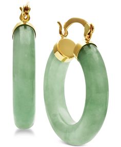 The Bling Ring, Gemstone Hoop Earrings, Jade Gemstone, Matcha Green, Green Jewelry, Hoop Earring Sets, Gold Filled Earrings