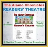 the alamo chronicles reader's theatre poster, with information about its locations and features