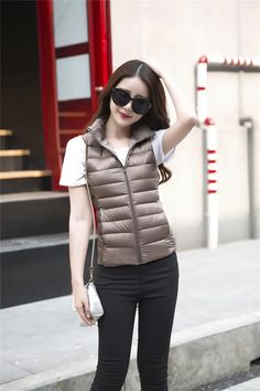 Women's Ultra Light Warm Slim Vest Winter Jackets