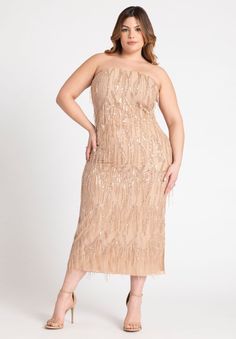 Strapless Fringe Sequin Midi Dress Fringe Wedding Dresses Plus Size, Sequin Dresses Wedding Guest, Fringe Midi Dress, Dresses Date Night, Denim Midi Dress, Sequin Midi Dress, Sequin Maxi Dress, Strapless Maxi Dress, Cotton Midi Dress