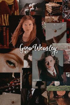 a collage of photos with the words gena weasley