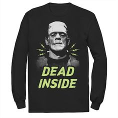 a black shirt with the words dead inside and a man's face on it