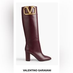 Valentino Boots Knee Boots Brown, Valentino Boots, Leather Knee Boots, Valentino Shoes, Boots Brown, Brown Boots, Shoes Heels Boots, Brown Color, Knee Boots