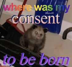 there was my consent to be born