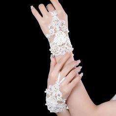 White Ivory Wedding, Gloves White, Gloves Fingerless, Prom Decor, Wedding Gloves, Bridal Gloves, Lace Short, Ivory Wedding, Ivory Lace