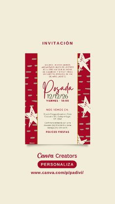 a red and white wedding card with paper airplanes on the front, and text that reads fiesta