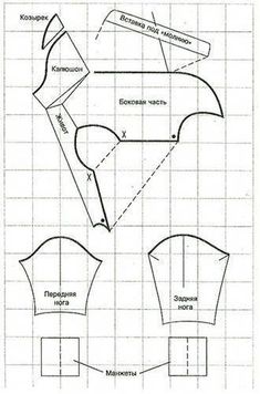 the front and back view of a sewing pattern