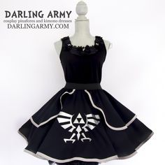 Legend Of Zelda Cosplay, Link Legend Of Zelda, Cosplay Skirt, Black Cosplay, Geek Clothes, Kawaii Things, Diy Costume