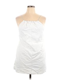 Zara Cocktail Dress Size: Large White Dresses - used. 100% Polyester, Mini, Halter, Short, Sleeveless | Zara Cocktail Dress: White Dresses - Size Large Zara Sleeveless Daytime Dress, Sleeveless Zara Sundress For Daytime, Zara Sleeveless Mini Dress For Vacation, Zara Sleeveless Mini Dress For Daytime, Zara Sleeveless Cotton Mini Dress, Cocktail Dress White, White Cocktail, White Cocktail Dress, White Dresses