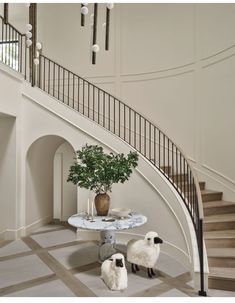 Curved Staircase Foyer, Paper White Benjamin Moore, Best White Paint Colors, Staircase Design Modern, Staircase Ideas, Best White Paint, Beverly Hills Houses, New Orleans Homes, Curved Staircase