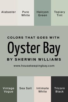 the colors that goes with oyster bay by sheryln williams in shades of gray, green