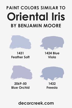 Colors Similar to Oriental Iris 1418   by Benjamin Moore Purple Trim Interior, Blue And Purple Bedroom Ideas, Blue And Purple Bedroom, Blue Bedroom Paint, Modern Coastal Decor, Purple Bedrooms, Purple Paint, Blue Orchids