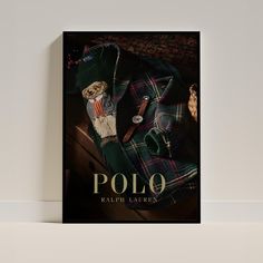 the cover of polo magazine with an image of a man's shirt and tie