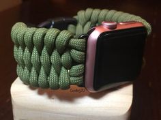 Apple Watch Band Paracord Apple Watch Strap 550 Cord Apple Functional Black Apple Watch Band For Outdoor, Outdoor Black Paracord Watch Accessories, Black Paracord Bracelet Strap Watch Band, Wear-resistant Black Apple Watch Band For Outdoor, Green Adjustable Apple Watch Band Wear-resistant, Paracord Watch, Apple Watch Series 1