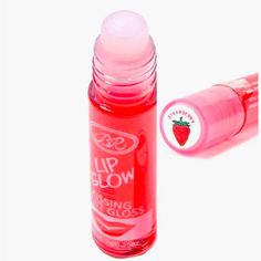 Lip Glow Kissing Fruit Gloss Strawberry Flavored .25 Oz Each Popsicle Lip Gloss, Strawberry Lip Gloss, Strawberry Cosmetics, Strawberry Stuff, Strawberry Lip Balm, Creative Birthday Gifts, Lip Smackers, Gloss Labial, Kids Makeup