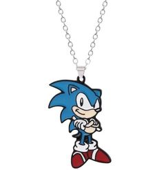 sonic the hedge necklace on a chain