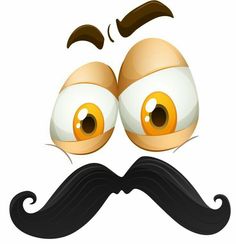 an egg with two eyes and a mustache - miscellaneous objects / conceptual characters on separate layers