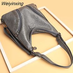 Gray Anti-theft Bag For Everyday Use, Everyday Gray Anti-theft Bags, Gray Anti-theft Shoulder Bag For Everyday Use, Daily Use Anti-theft Shoulder Bag, Gray Anti-theft Daily Use Bag, Soft Leather Handbags, Large Backpack, Leather Handbag, Luxury Brand