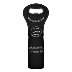 a bottle opener with the words social media or custom info printed on it's side