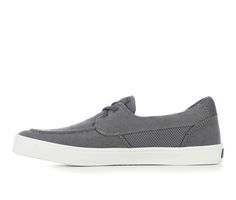 Classic round toe, Lace-up closure for a secure fit, Lightly padded footbed, Breathable fabric lining, Cushioned insole for added comfort, Durable texture outsole | Men's Sperry Seacycled Bowery Dress Shoes in Grey Size 10.5 Boat Shoe, Oxford Dress, Mens Oxfords, Style Classic, Sperrys, The Door, Boat Shoes, Men Dress, Breathable Fabric