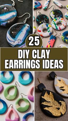 25 diy clay earrings ideas that are easy to make and fun for all ages