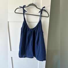 Ties At Shoulder Super Cute New With Tags Navy Tank Top, Old Navy Tank Tops, Spring Clothes, Summer Cotton, Old Navy Tops, Navy Tops, Ariel, Tank Top Shirt, Spring Outfits