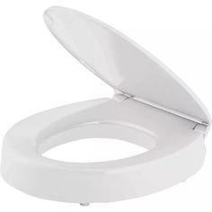 a white toilet seat with the lid open