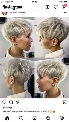 Short Cropped Hair, Pool Hair, Funky Short Hair, Short Silver Hair, Crop Hair, Hairstyles Beach