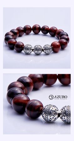 Cool Mens Bracelets, Mens Bracelet Set, Mens Bracelet Designs, Smells Good, Red Tiger, Beaded Jewels, Inspirational Bracelets, Beads Bracelet Design, Tiger Eye Bracelet