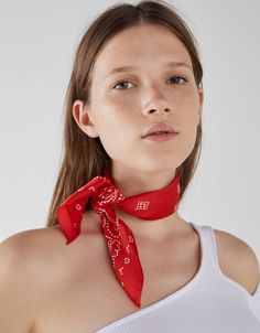 Neck Tie Outfit, Bandana Neck Tie, Classy And Fab, Neck Scarfs, Bandana Neck Scarf, Tie Outfit, Bandana Style, Flawless Diamond, Bandana Styles