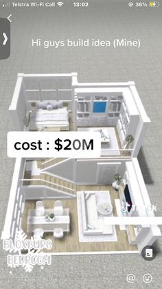 the floor plan for a house is shown in this screenshote screen graber