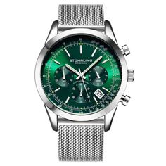 Man Japan, Round Watch, Mesh Bracelet, Stainless Steel Mesh, Green Quartz, Steel Mesh, Sports Watch, Brunello Cucinelli, Preston